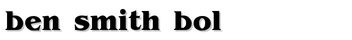 Ben Smith Bold font